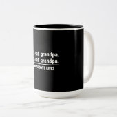 Commas Save Grandpas Tweekleurige Koffiemok (Voorkant rechts)