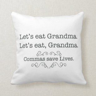 Commas Save Lives Kussen