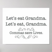 Commas Save Lives Poster (Voorkant)