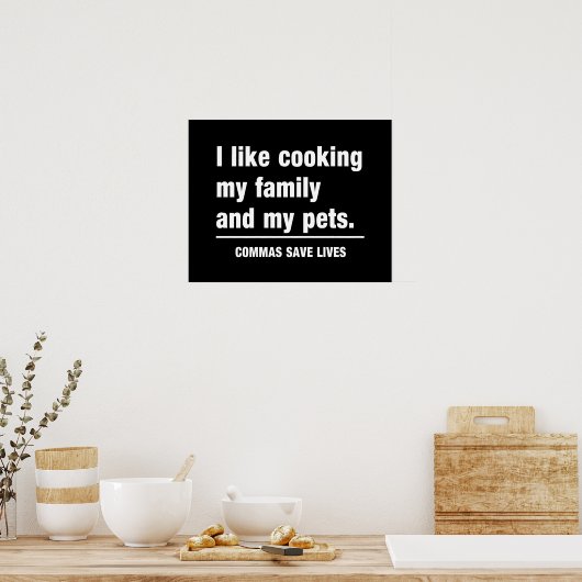 Commas Save Lives Poster (Keuken)