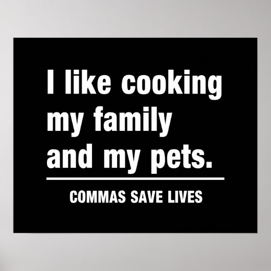 Commas Save Lives Poster (Voorkant)