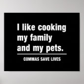 Commas Save Lives Poster (Voorkant)