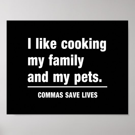 Commas Save Lives Poster (Voorkant)