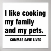 Commas Save Lives Poster (Voorkant)