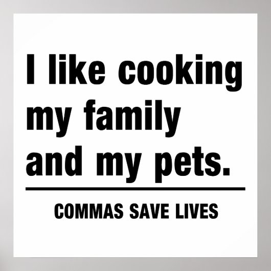 Commas Save Lives Poster (Voorkant)