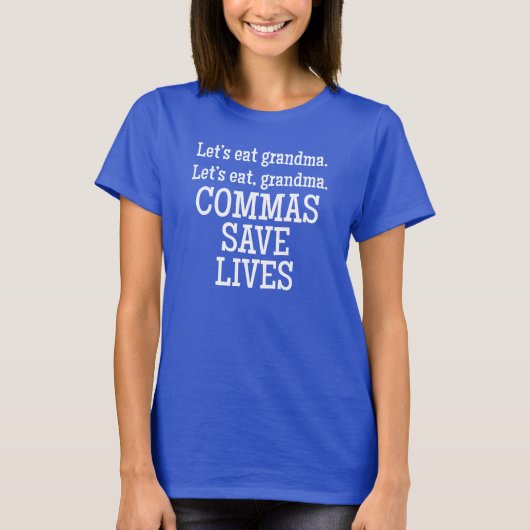 Commas Save Lives T-shirt (Voorkant)