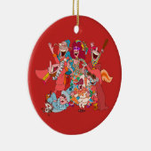 Commedia dell'Arte, een rare stelletje. Keramisch Ornament (Rechts)