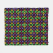 Commedia dell'Arte Harlequin "Jewel Box" Fleece Deken (Voorkant (Horizontaal))