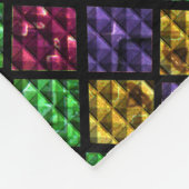 Commedia dell'Arte Harlequin "Jewel Box" Fleece Deken (Hoek)