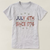 Commemorate Our Nations 250th July 4th  T-shirt (Design voorkant)