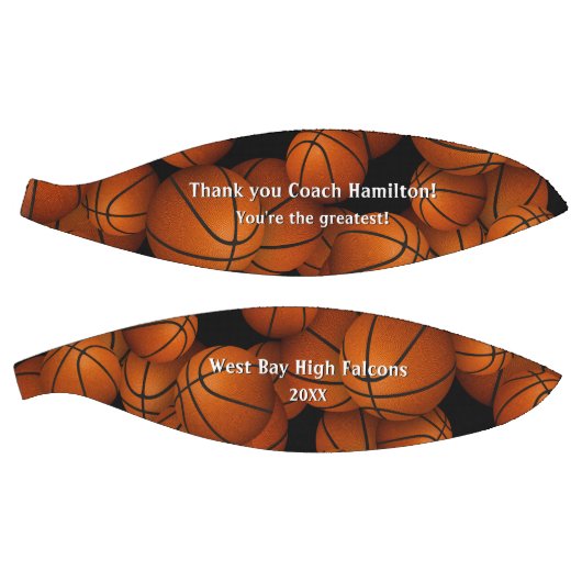 Commemoratie team cadeau bedankt coach mini basketbal (Panelen)