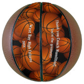 Commemoratie team cadeau bedankt coach mini basketbal (Verticaal)