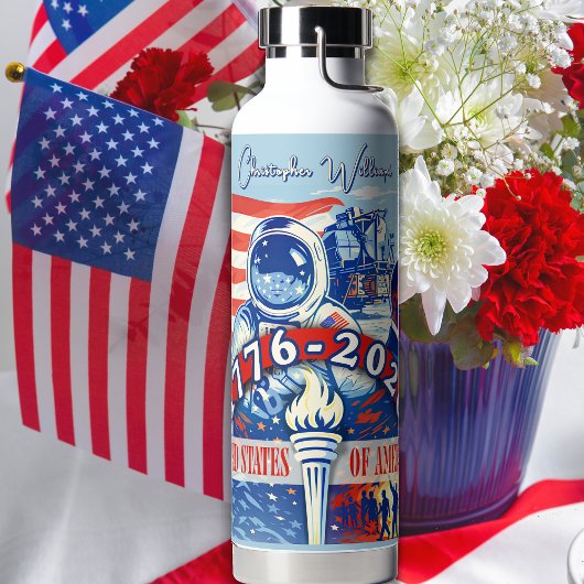 Commemorative 1776-2026 USA Personalized Waterfles