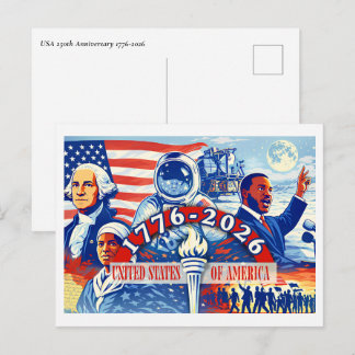 Commemorative 1776-2026 USA’s Semiquincentennial Feestdagenkaart
