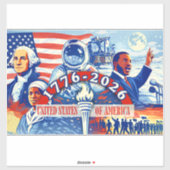 Commemorative 1776-2026 USA Semiquincentennial  Sticker (Vel)
