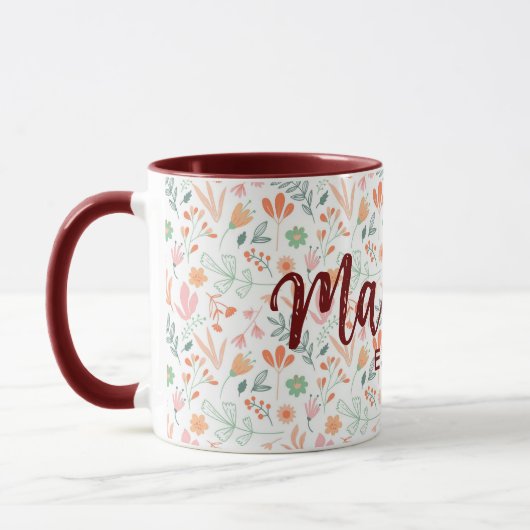 Commemorative floral mug mok (Links)