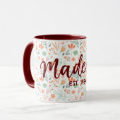 Commemorative floral mug mok (Voorkant links)