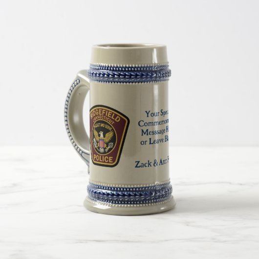 Commemorative Name Date Keepsake Stein Mug Bierpul (Voorkant links)