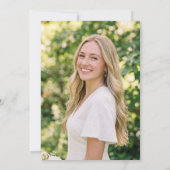 Commencement Invitation Script Photo Card Formal Kaart (Achterkant)