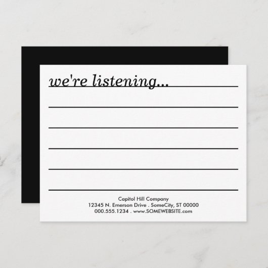 commentaar? briefkaart (Voorkant / Achterkant)