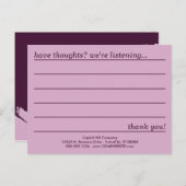 commentaar briefkaart : emo - stijl (Voorkant / Achterkant)