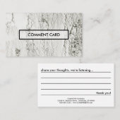 commentaar kaart geschilderde spaanders visitekaartje (Voorkant / Achterkant)