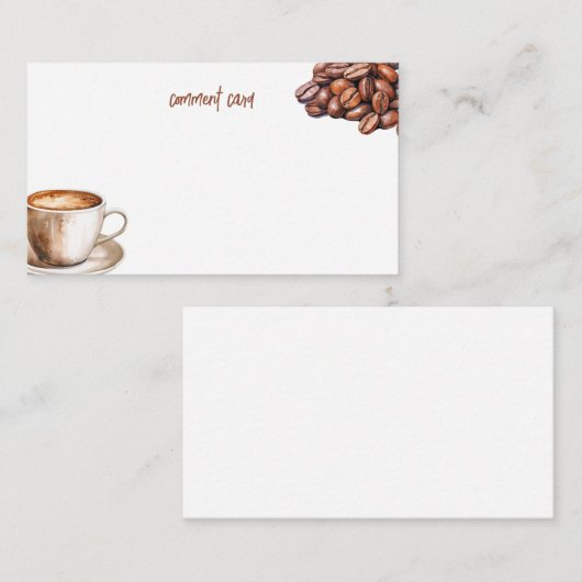 Commentaar Kaart Koffie en Gesprek (Voorkant / Achterkant)