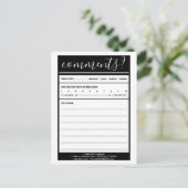 commentaar op mailinglijst briefkaart (Staand voorkant)