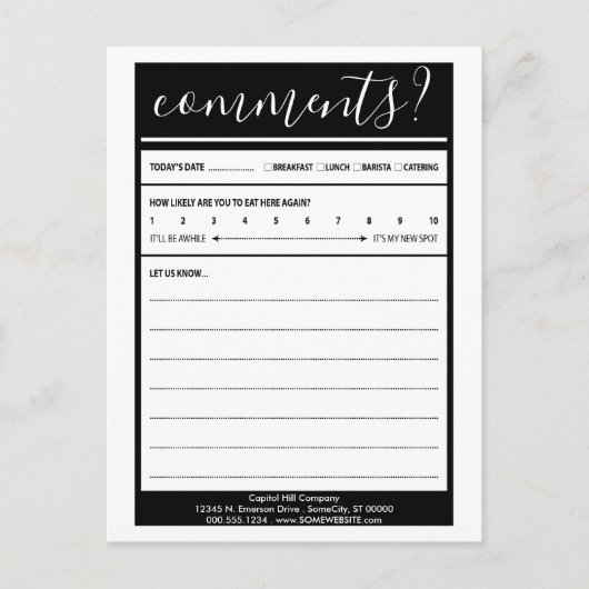 commentaar op mailinglijst briefkaart (Voorkant)