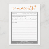 commentaar op mailinglijst briefkaart (Voorkant)