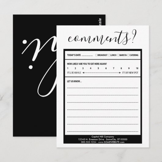 commentaar op mailinglijst briefkaart (Voorkant / Achterkant)