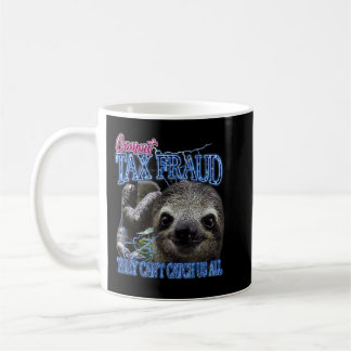 Commentaar Tax Fraud Retro Bootleg Rap Sloth Stree Koffiemok