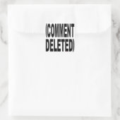 COMMENTAAR VERWIJDERD VIERKANTE STICKER (Tas)