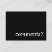 commentaar? visitekaartje (Achterkant)