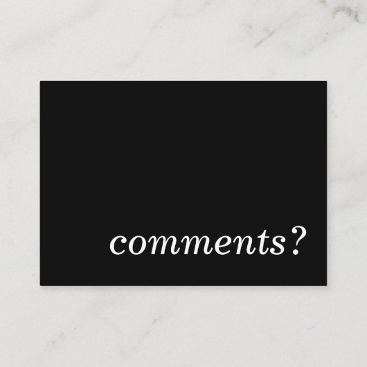 commentaar? visitekaartje (Achterkant)