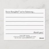 commentaarcard aspen bladeren briefkaart (Achterkant)