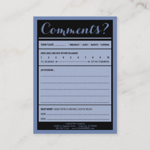 commentaarkaart koffiewinkel visitekaartje