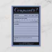 commentaarkaart koffiewinkel visitekaartje (Voorkant)