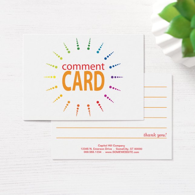 commentaarkaart rainbowBurst Visitekaartjes (Bureau)