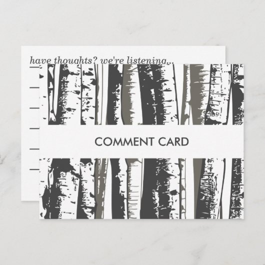 commentaarkaart voor bomen briefkaart (Voorkant / Achterkant)