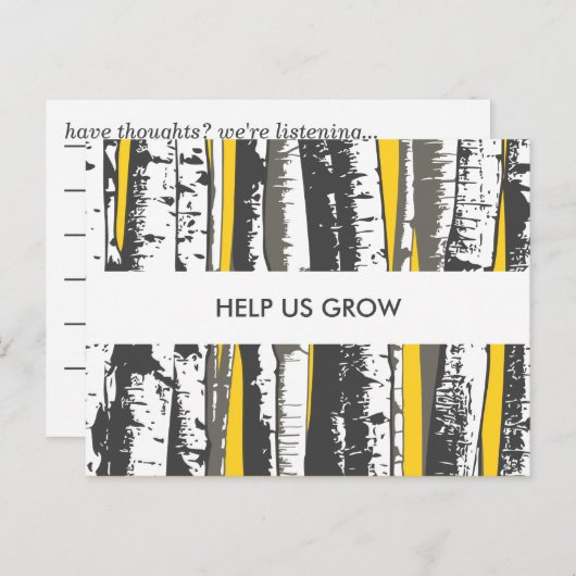 commentaarkaart voor bomen briefkaart (Voorkant / Achterkant)