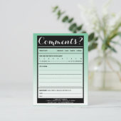 commentaarkaart voor mailinglijsten met logo briefkaart (Staand voorkant)