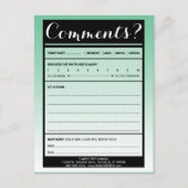 commentaarkaart voor mailinglijsten met logo briefkaart (Voorkant)