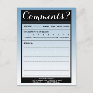 commentaarkaart voor mailinglijsten met logo briefkaart