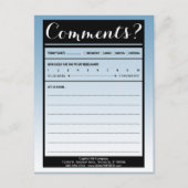 commentaarkaart voor mailinglijsten met logo briefkaart (Voorkant)