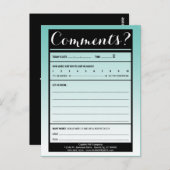 commentaarkaart voor mailinglijsten met logo briefkaart (Voorkant / Achterkant)