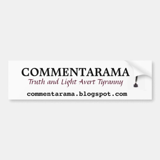 Commentarama Bumpersticker (Voorkant)