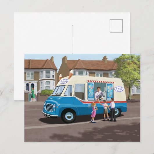  Commer Ice Cream Truck Briefkaart (Voorkant / Achterkant)