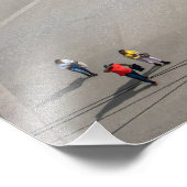 Commerce Square van bovenaf in Lissabon, Portugal Foto Afdruk (Hoek)