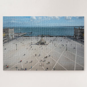 Commerce Square van bovenaf in Lissabon, Portugal Legpuzzel